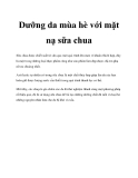 Dưỡng da mùa hè với mặt nạ sữa chua