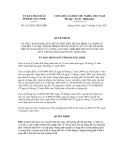 Quyết định số 1141/2012/QĐ-UBND  
