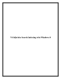 Vô hiệu hóa Search Indexing trên Windows 8