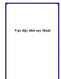 Vực dậy nhờ suy thoái