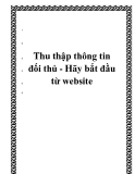 Thu thập thông tin đối thủ - Hãy bắt đầu từ website