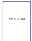 Niềm tin kiêu hãnh