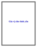 Gia vị cho tình yêu