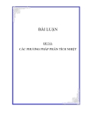 Đề Tài: Các phương pháp phân tích nhiệt
