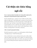 Cải thiện sức khỏe bằng ngũ cốc