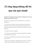 23 công dụng không thể bỏ qua của quả chanh