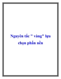 Nguyên tắc vàng lựa chọn phấn nền