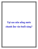 Tại sao nên uống nước chanh ấm vào buổi sáng?