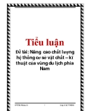 Đề tài: Nâng  cao chất lượng hệ thống cơ sở vật chất – kĩ thuật của vùng du lịch phía Nam