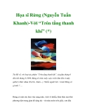 Họa sĩ Rừng (Nguyễn Tuấn Khanh)-Với “Trên tầng thanh khí”  
