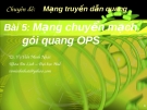 Chuyên đề Mạng truyền dẫn quang (TS. Võ Viết Minh Nhật) - Bài 5 Mạng chuyển mạch gói quang OPS