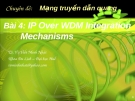 Chuyên đề Mạng truyền dẫn quang (TS. Võ Viết Minh Nhật) - Bài 4 IP Over WDM Integration