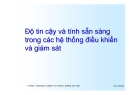 Độ tin cậy và tính sẵn sàng trong các hệ thống điều khiển và giám sát