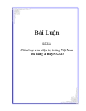 Bài Luận Đề Tài:Chiến lược xâm nhập thị trường Việt Nam của hãng xe máy PIAGGIO