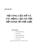 Tiểu luận: Nợ công của Mỹ và tác động của nó tới nền kinh tế thế giới