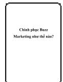 Chinh phục Buzz Marketing như thế nào?