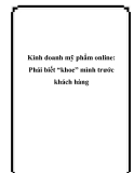 Kinh doanh mỹ phẩm online: Phải biết “khoe” mình trước khách hàng