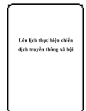 Lên lịch thực hiện chiến dịch truyền thông xã hội