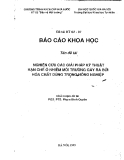 Báo cáo: Nghiên cứu cấc giải pháp kỹ thuật hạn chế ô nhiễm môi trường gây ra bởi hóa chất dùng trong nông nghiệp