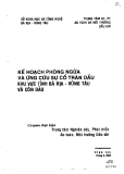 Báo cáo: Kế hoạch phòng ngừa và ứng cứu sự cố tràn dầu khu vực tỉnh Bà Rịa-Vũng Tàu và Côn Đảo