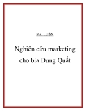 Bài luận: Nghiên cứu marketing cho bia Dung Quất