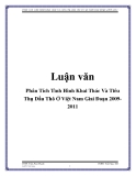 Phân Tích Tình Hình Khai Thác Và Tiêu Thụ Dầu Thô Ở Việt Nam Giai Đoạn 2009-2011