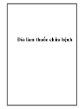 Đỉa làm thuốc chữa bệnh