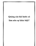 Quảng cáo hài hước có làm nên sự khác biệt?