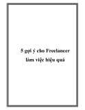 5 gợi ý cho Freelancer làm việc hiệu quả