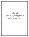 Luận văn: Nghiên cứu xử lý các hợp chất asen và photphat trong  nguồn nước ô nhiễm với than hoạt tính cố định Zr (IV)‖.