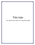 Tiểu luận: Các nguồn nitrat nitrit vào trong thực phẩm