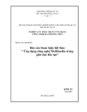 Báo cáo tổng kết chuyên đề: Báo cáo nhánh - Báo cáo tham luận hội thảo "Ứng dụng công nghệ Multimedia trong giáo dục đào tạo"