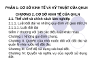 Bài giảng Phần 1. Cơ sở kinh tế và kỹ thuật của QHLN  - Chương 2: Cơ sở kinh tế của QHLN - ThS. Vi Việt Đức