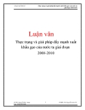 Luận văn:  Thực trạng và giải pháp đẩy mạnh xuất khẩu gạo của nước ta giai đoạn 2008-2010