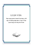 LUẬN VĂN: Thực trạng quản lý kinh tế tại công ty, kết hợp với những nhận thức cơ bản về tầm quan trọng của công tác kế toán