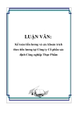 LUẬN VĂN: Kế toán tiền lương và các khoản trích theo tiền lương tại Công ty Cổ phần xác định Công nghiệp Thực Phẩm