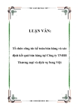 LUẬN VĂN:  Tổ chức công tác kế toán bán hàng và xác định kết quả bán hàng tại Công ty TNHH Thương mại và dịch vụ Song Việt