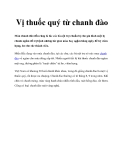 Vị thuốc quý từ chanh đào