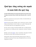 Quả lựu: tăng cường sức mạnh và nam tính cho quý ông