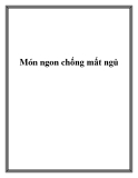 Món ngon chống mất ngủ