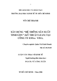 Luận văn: Xây dựng hệ thống sản xuất tinh gọn tại Công ty ESTEC VINA