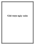 Giải rượu ngày xuân