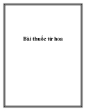 Bài thuốc từ hoa