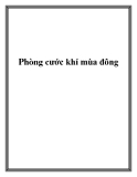 Phòng cước khí mùa đông