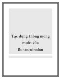 Tác dụng không mong muốn của fluoroquinolon