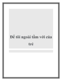 Để tôi ngoài tầm với của trẻ