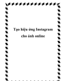 Tạo hiệu ứng Instagram cho ảnh online