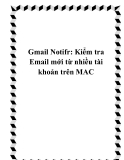 Gmail Notifr: Kiểm tra Email mới từ nhiều tài khoản trên MAC