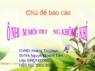 Báo cáo: Ô nhiễm môi trường trong không khí