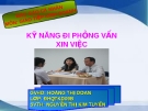 KỸ NĂNG ĐI PHỎNG VẤN XIN VIỆC
